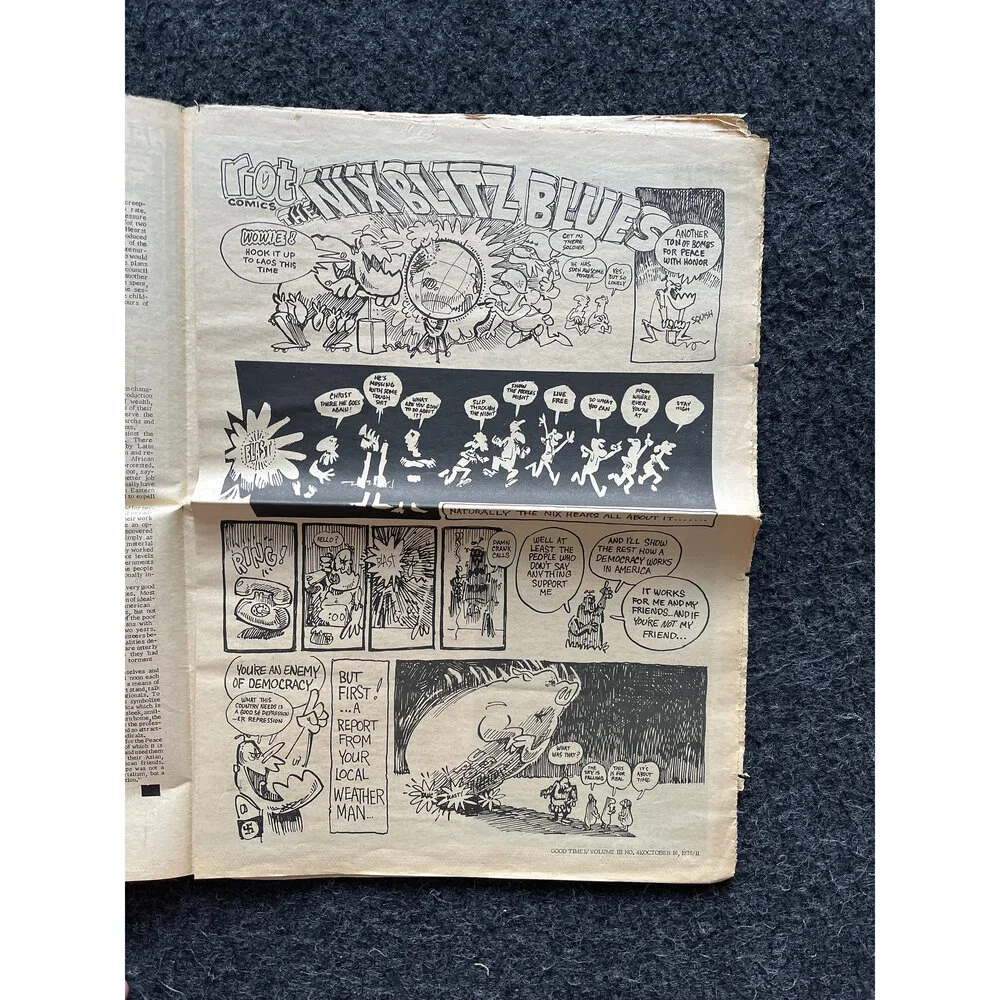 1970s High Times Underground Newspaper, Black Panther Party, Vintage Antique Co